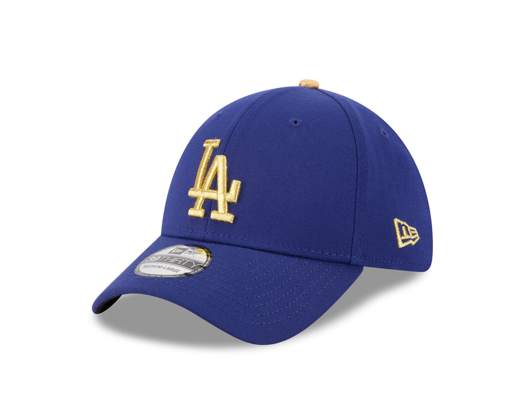 Los Angeles Dodgers New Era Royal Blue MLB 24 Gold Champions 39THIRTY Flex Fit Hat product image 3, provided for visual