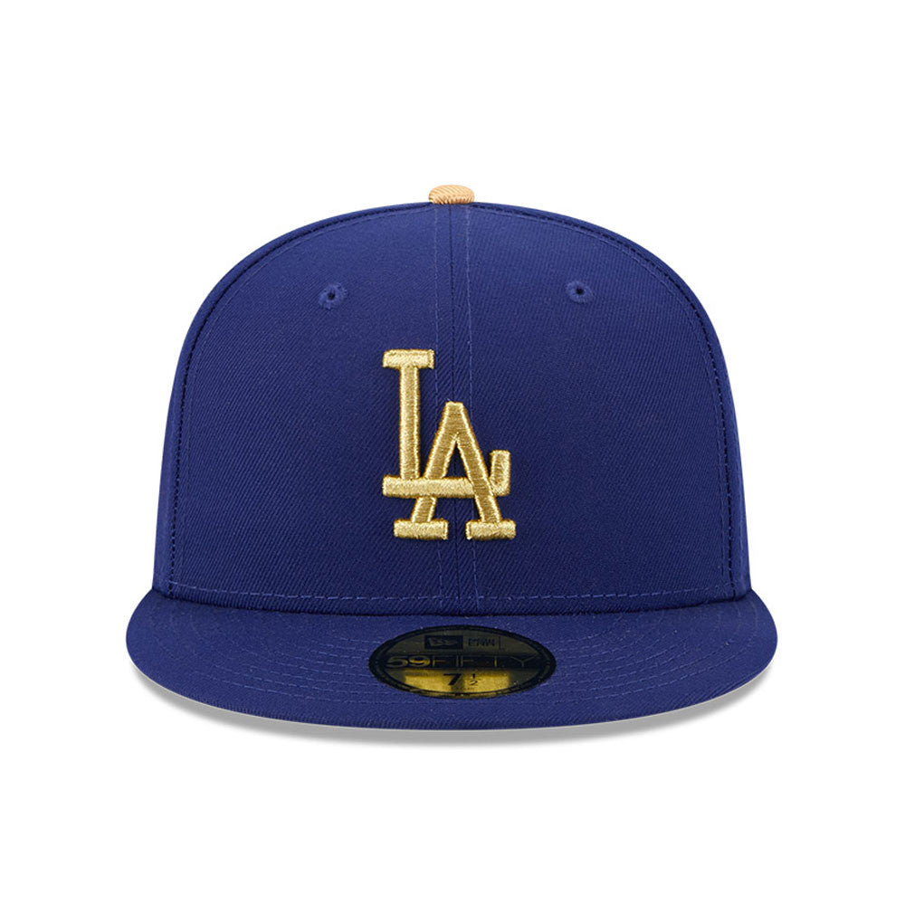 Los Angeles Dodgers New Era Royal Blue MLB Gold Champions 59FIFTY Hat product image 2, provided for visual reference and