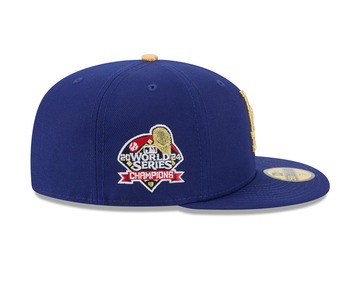 Los Angeles Dodgers New Era Royal Blue MLB Gold Champions 59FIFTY Hat product image 4, provided for visual reference and