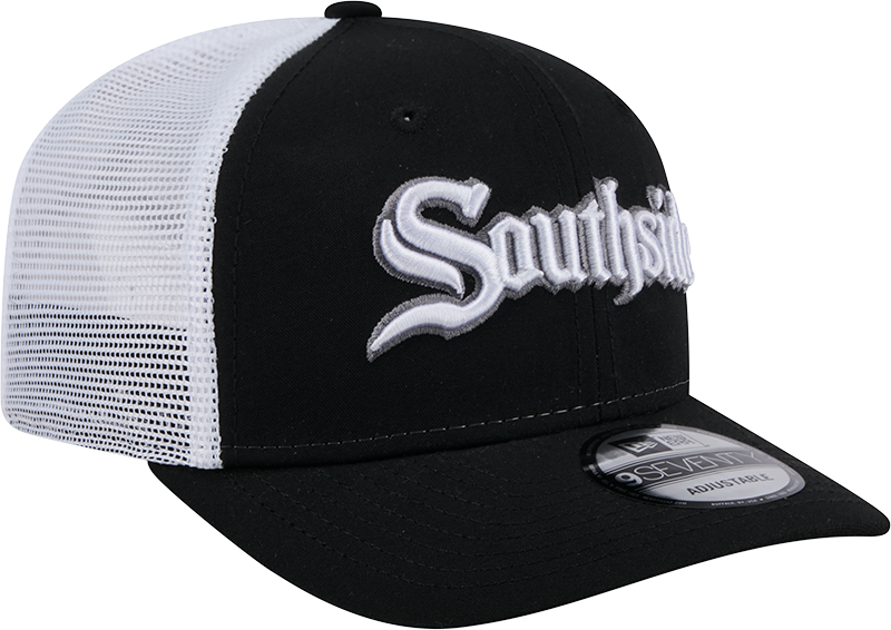 Chicago White Sox City Connect Black/White Southside 9SEVENTY Trucker Adjustable Hat product image 3, provided for visual