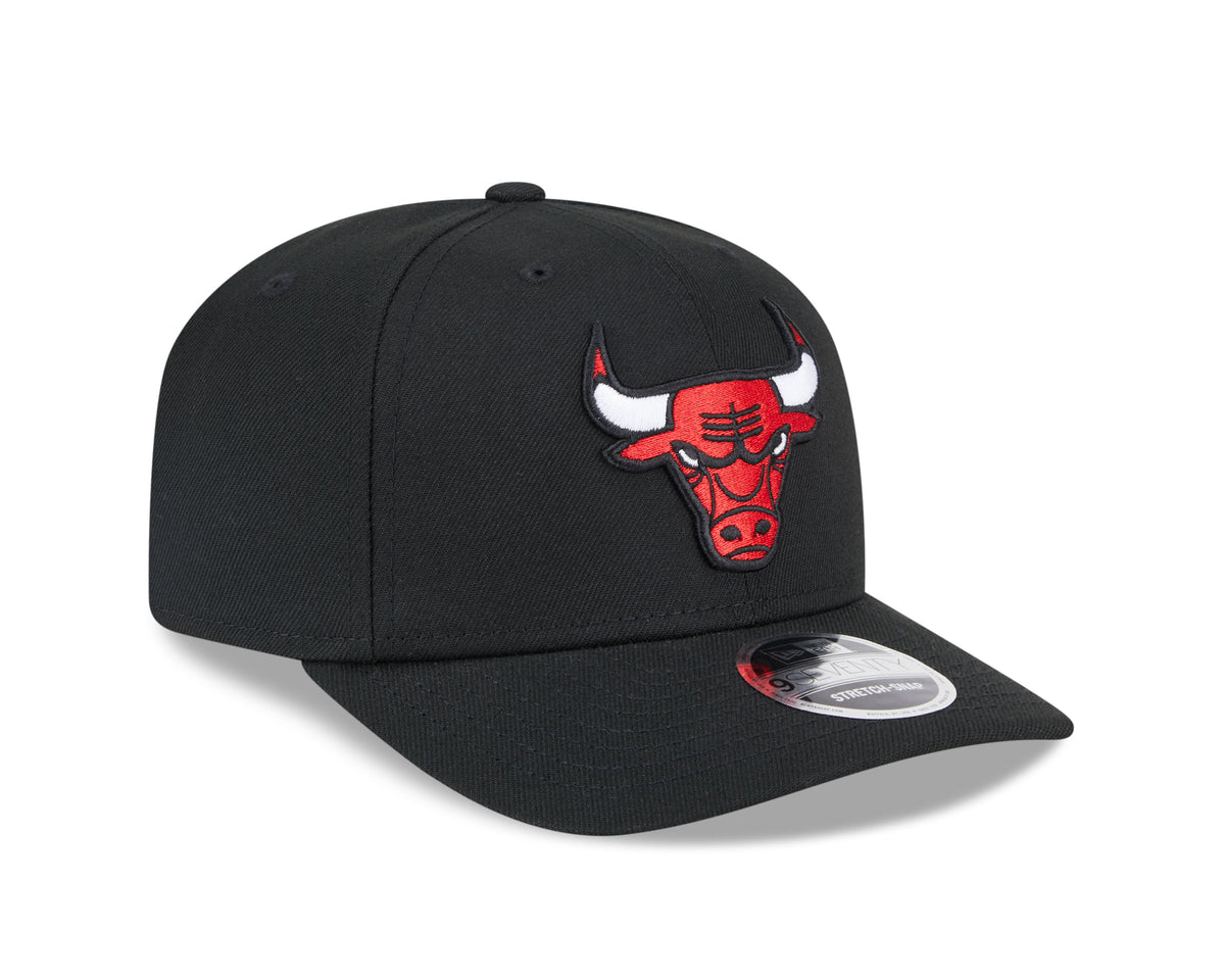 Chicago Bulls New Era Black 9SEVENTY Adjustable Hat product image 3, provided for visual reference and product detail review