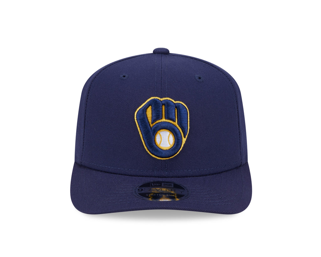 Milwaukee Brewers New Era Home Navy 9SEVENTY Adjustable Hat product image 2, provided for visual reference and product