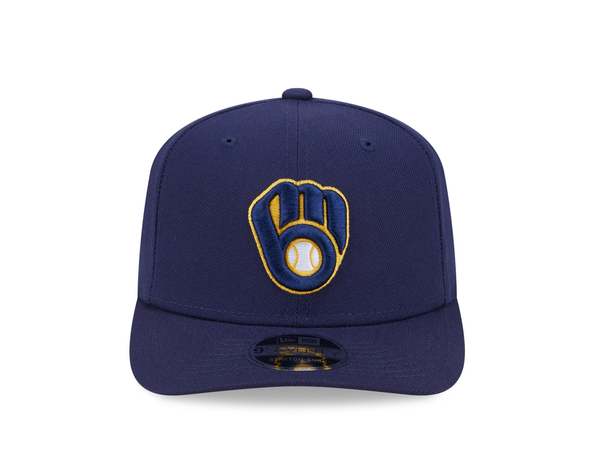 Milwaukee Brewers New Era Home Navy 9SEVENTY Adjustable Hat product image 2, provided for visual reference and product