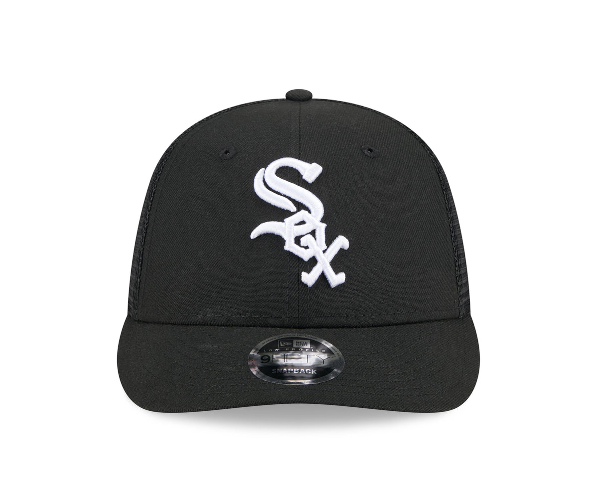 Chicago White Sox New Era Black Trucker Low Profile 9FIFTY Snapback Adjustable Hat product image 2, provided for visual