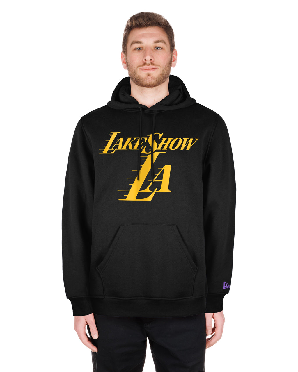 Los Angeles Lakers New Era Black City Edition Pullover Hoodie for Men product image 3, provided for visual reference and