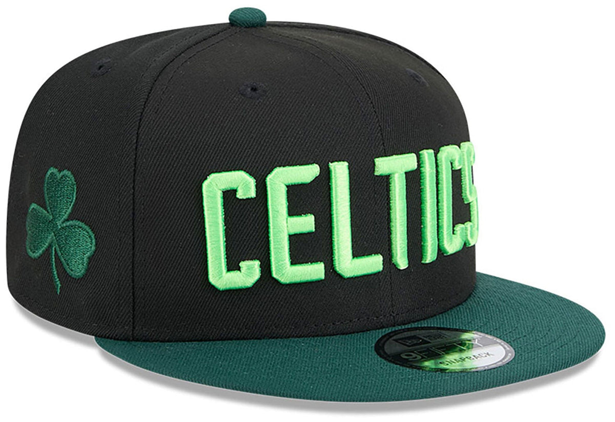 Boston Celtics New Era 2024 City Edition Black/Green 9FIFTY Adjustable Hat product image 1, provided for visual reference
