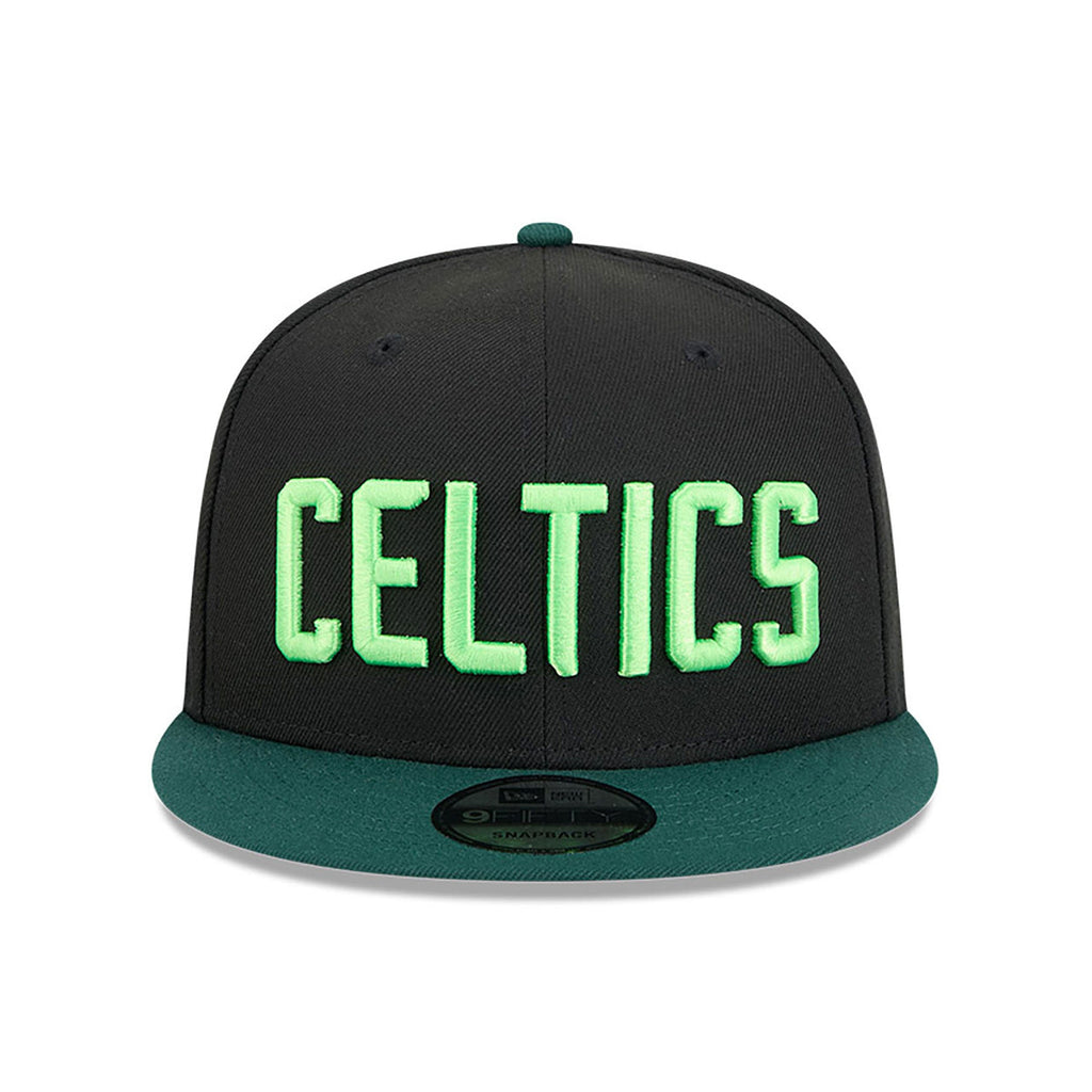 Boston Celtics New Era 2024 City Edition Black/Green 9FIFTY Adjustable Hat product image 2, provided for visual reference