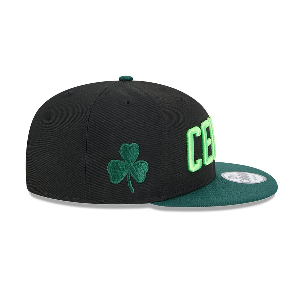 Boston Celtics New Era 2024 City Edition Black/Green 9FIFTY Adjustable Hat product image 4, provided for visual reference