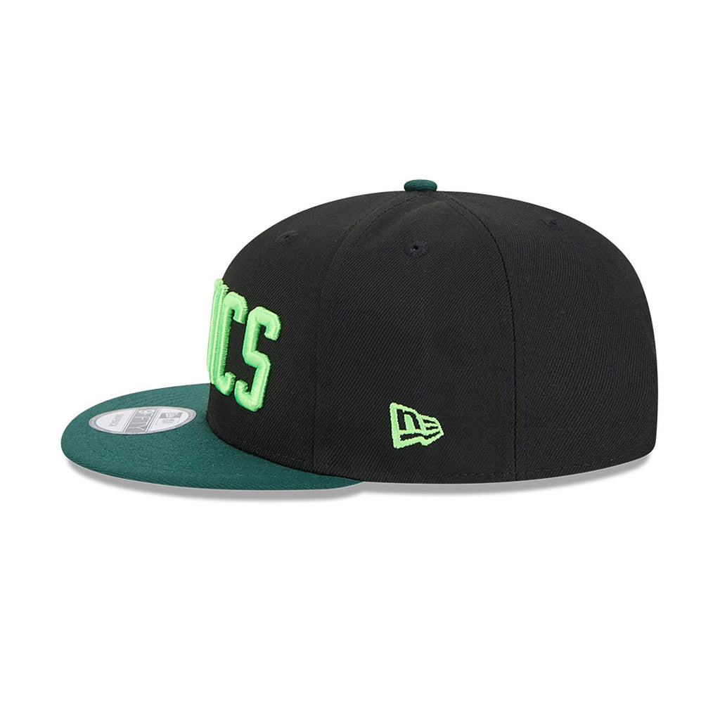 Boston Celtics New Era 2024 City Edition Black/Green 9FIFTY Adjustable Hat product image 5, provided for visual reference