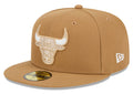 Chicago Bulls New Era 2024 City Edition Official Alternate Wheat 59FIFTY Fitted Hat product image 1, provided for visual