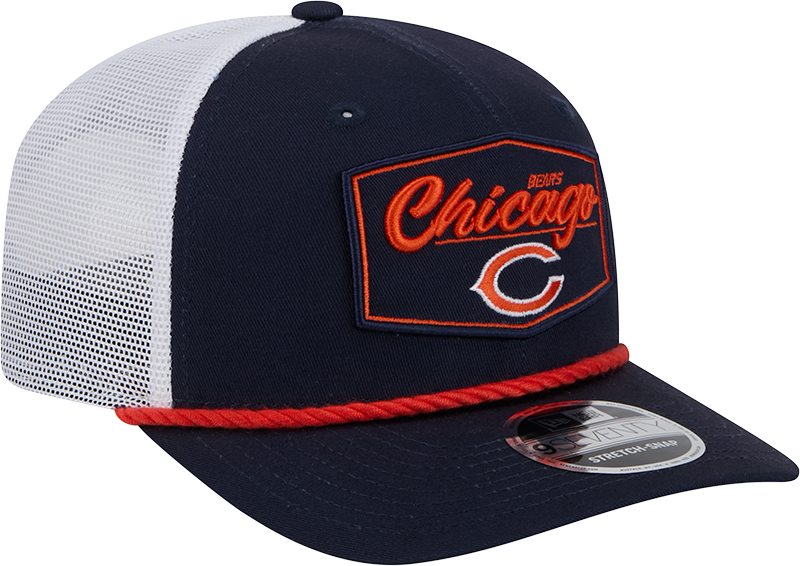 Chicago Bears New Era Navy/White Trucker Patch Secondary 9SEVENTY Trucker Hat product image 3, provided for visual reference