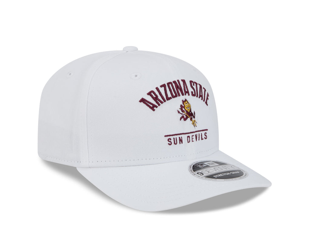 Arizona State Sun Devils New Era Team White 9SEVENTY Adjustable Hat product image 3, provided for visual reference and
