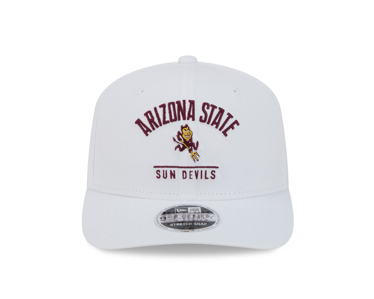 Arizona State Sun Devils New Era Team White 9SEVENTY Adjustable Hat product image 2, provided for visual reference and