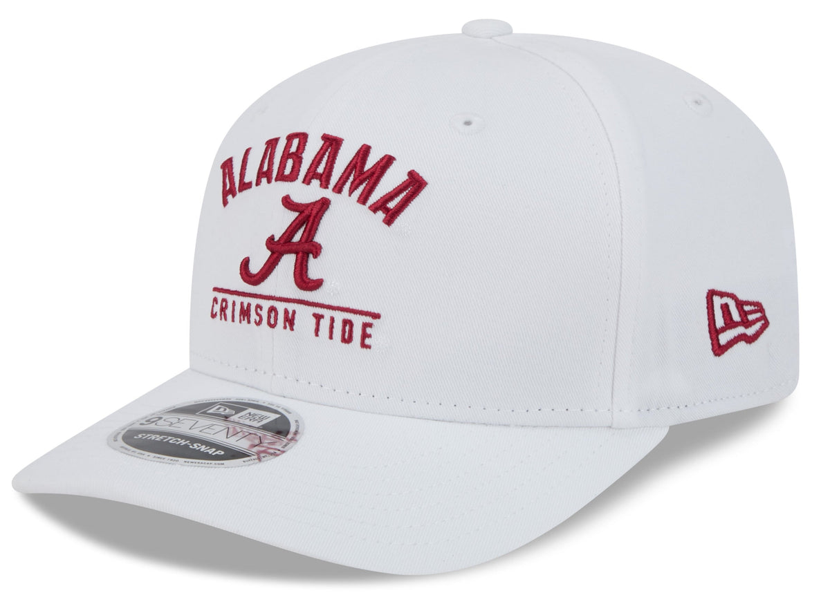 Alabama Crimson Tide New Era Team White 9SEVENTY Adjustable Hat product image 1, provided for visual reference and product