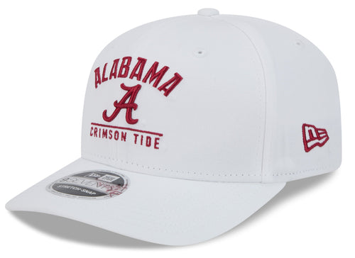 Alabama Crimson Tide New Era Team White 9SEVENTY Adjustable Hat product image 1, provided for visual reference and product