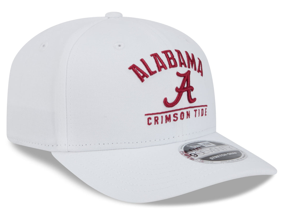 Alabama Crimson Tide New Era Team White 9SEVENTY Adjustable Hat product image 3, provided for visual reference and product