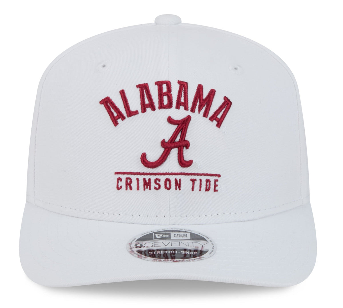 Alabama Crimson Tide New Era Team White 9SEVENTY Adjustable Hat product image 2, provided for visual reference and product