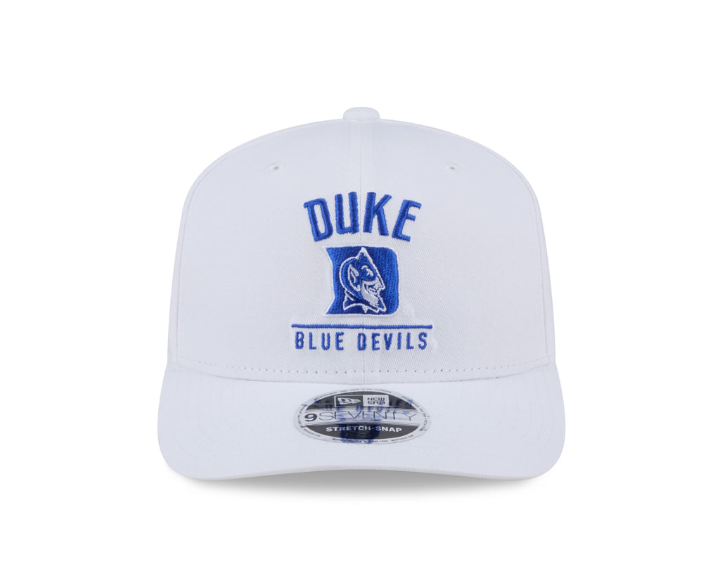 Duke Blue Devils New Era Team White 9SEVENTY Adjustable Hat product image 2, provided for visual reference and product