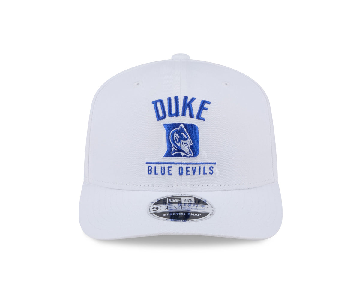 Duke Blue Devils New Era Team White 9SEVENTY Adjustable Hat product image 2, provided for visual reference and product