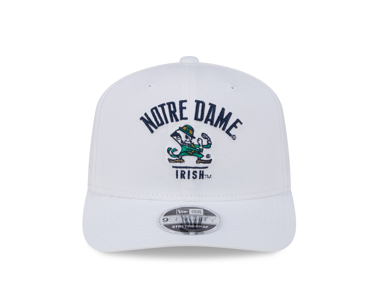Notre Dame Fighting Irish New Era Team White 9SEVENTY Adjustable Hat product image 2, provided for visual reference and