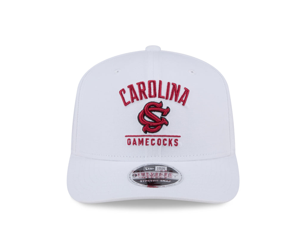 South Carolina Gamecocks New Era Team White 9SEVENTY Adjustable Hat product image 2, provided for visual reference and