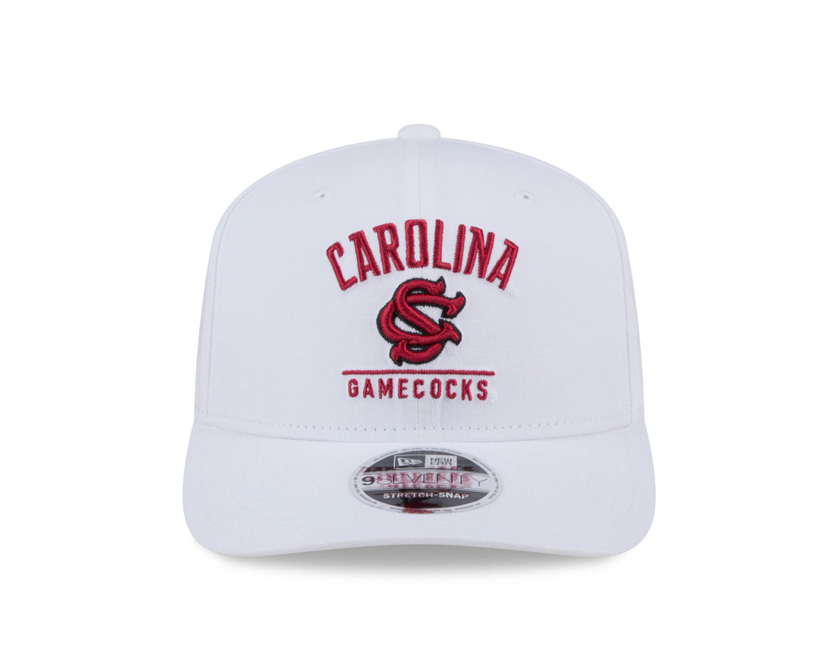 South Carolina Gamecocks New Era Team White 9SEVENTY Adjustable Hat product image 2, provided for visual reference and