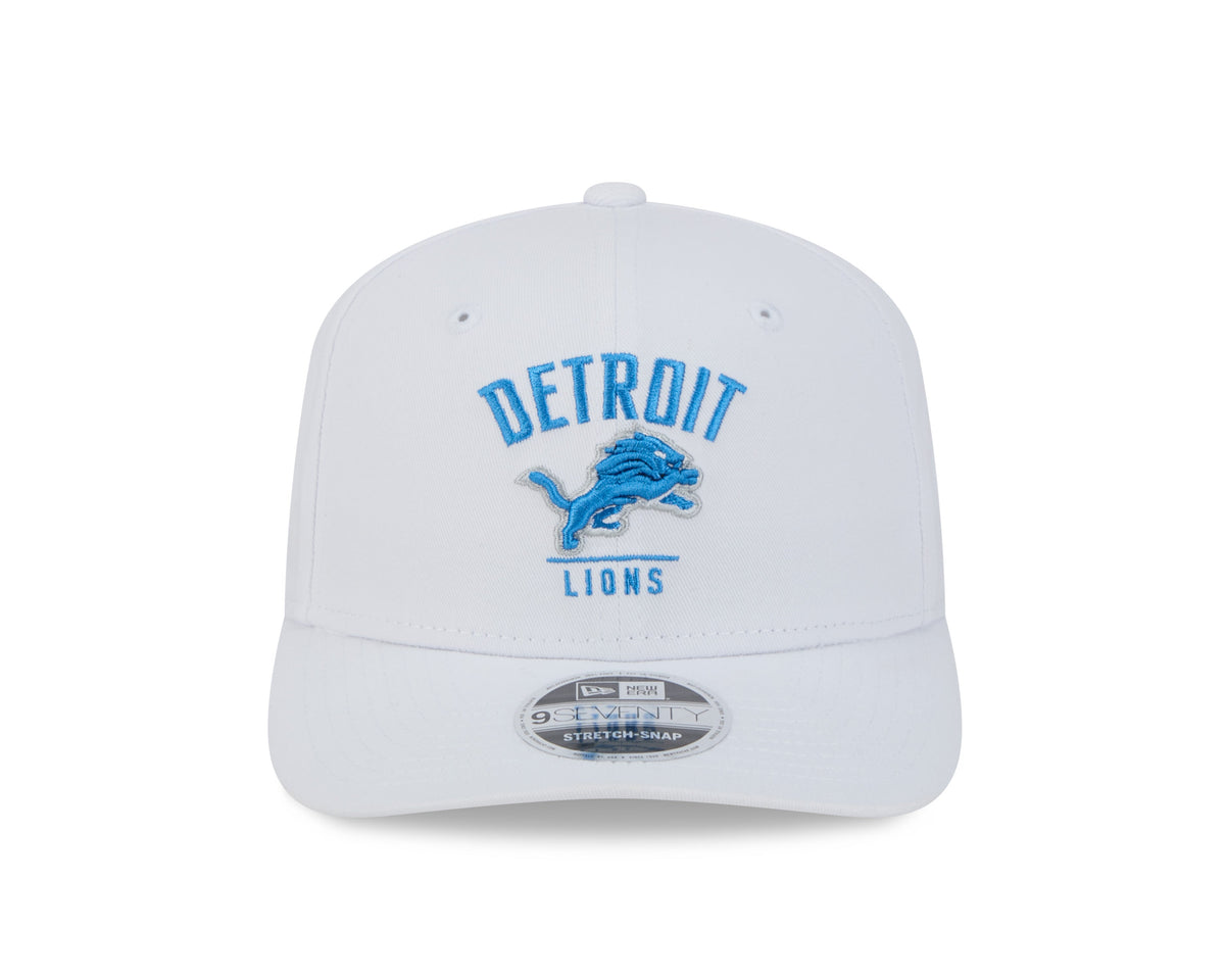 Detroit Lions New Era White Cotton Team 9SEVENTY Adjustable Hat for Men product image 3, provided for visual reference and