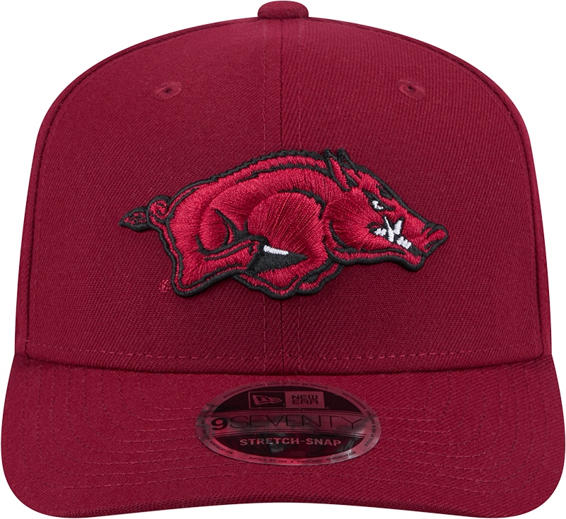 Arkansas Razorbacks New Era Team Crimson 9SEVENTY Adjustable Hat product image 2, provided for visual reference and product
