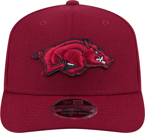 Arkansas Razorbacks New Era Team Crimson 9SEVENTY Adjustable Hat product image 2, provided for visual reference and product