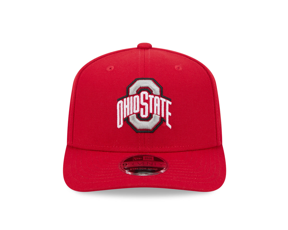 Ohio State Buckeyes New Era Red 9SEVENTY Adjustable Hat product image 2, provided for visual reference and product detail