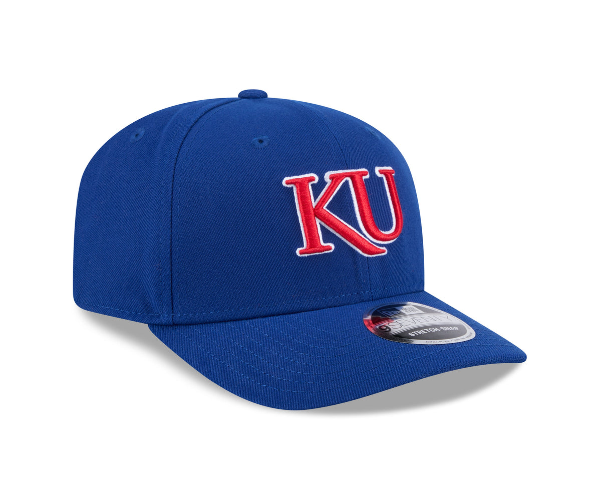 Kansas Jayhawks New Era Blue 9SEVENTY Adjustable Hat product image 4, provided for visual reference and product detail review