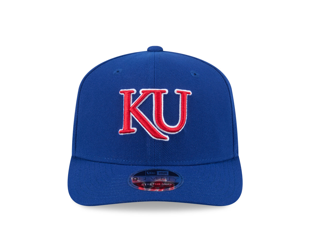 Kansas Jayhawks New Era Blue 9SEVENTY Adjustable Hat product image 2, provided for visual reference and product detail review