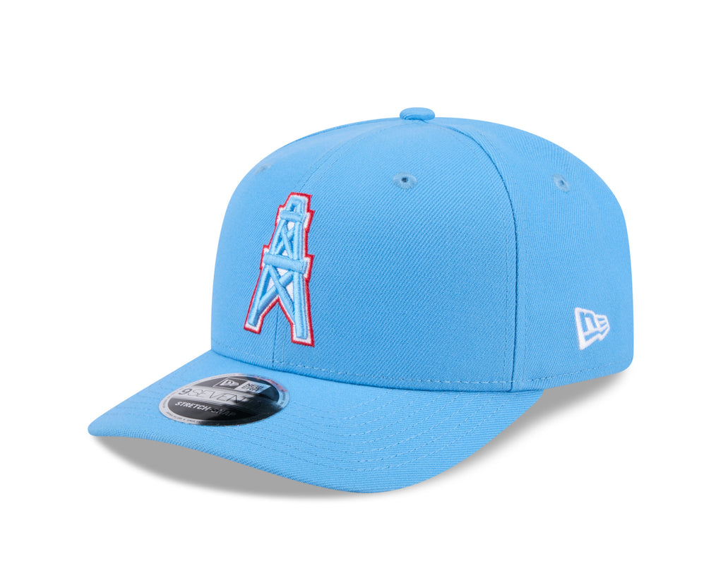 Houston Oilers New Era Sky Blue 9SEVENTY Adjustable Hat product image 1, provided for visual reference and product detail