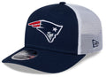 New Era New England Patriots Navy/White Trucker 9SEVENTY Stretch-Snap Hat for Men product image 1, provided for visual