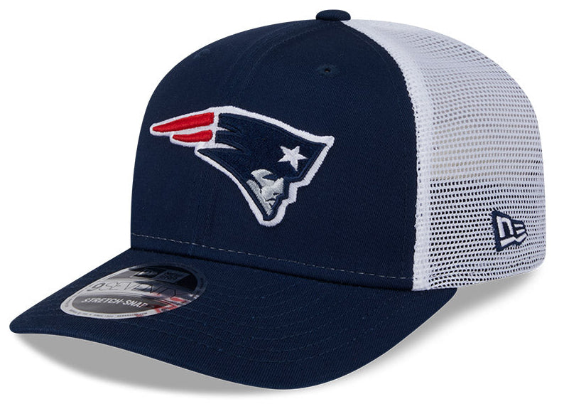 New Era New England Patriots Navy/White Trucker 9SEVENTY Stretch-Snap Hat for Men product image 1, provided for visual