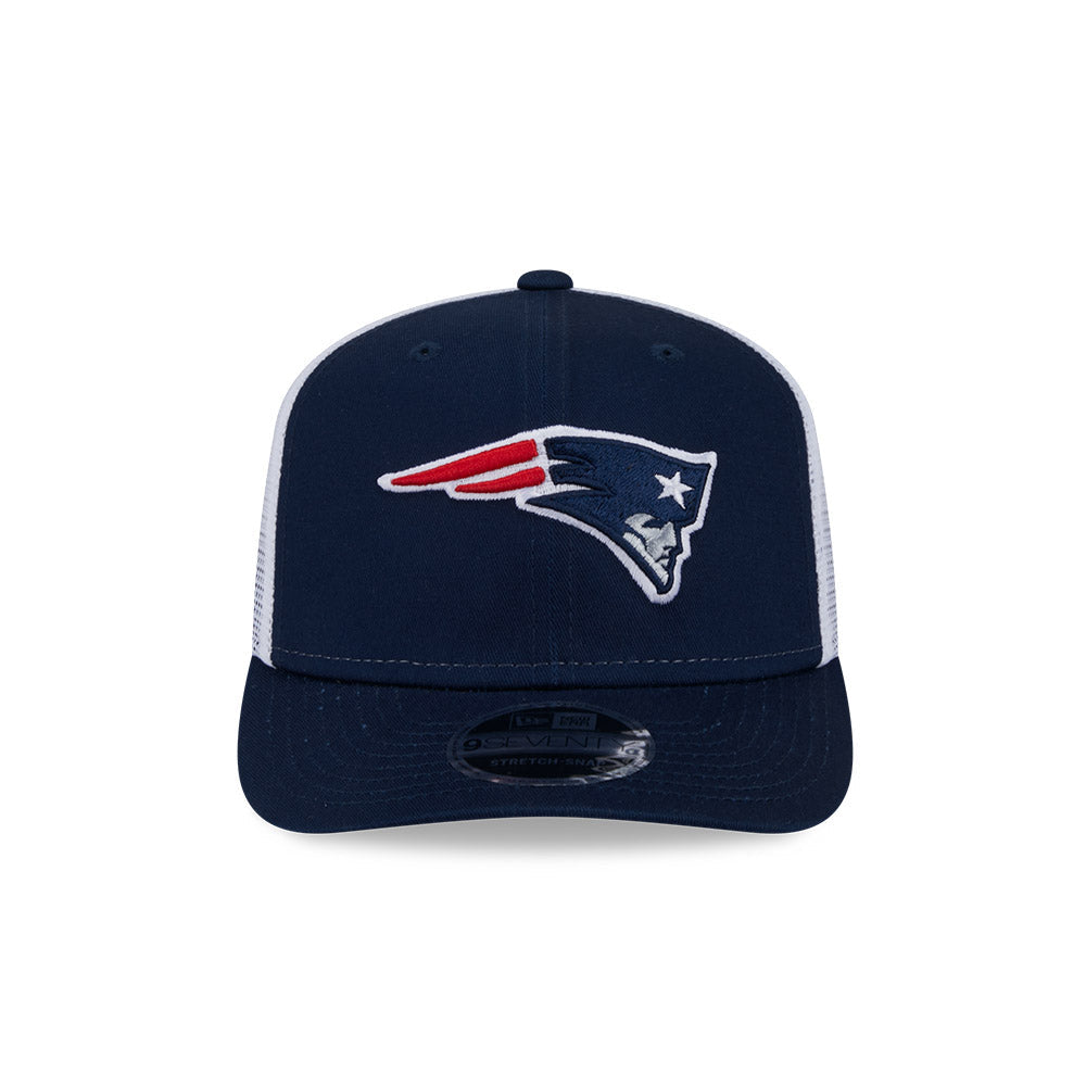 New Era New England Patriots Navy/White Trucker 9SEVENTY Stretch-Snap Hat for Men product image 2, provided for visual