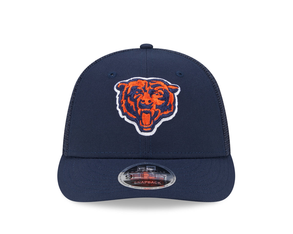 Chicago Bears New Era Navy Primary Low Profile Trucker 9FIFTY Adjustable Hat for Men product image 2, provided for visual