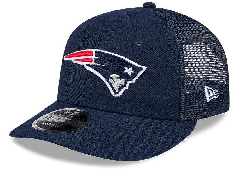 New Era New England Patriots Navy Low Profile Trucker 9FIFTY Hat for Men product image 1, provided for visual reference and