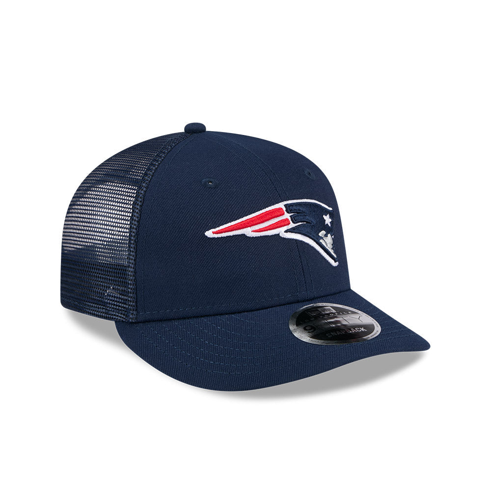 New Era New England Patriots Navy Low Profile Trucker 9FIFTY Hat for Men product image 3, provided for visual reference and