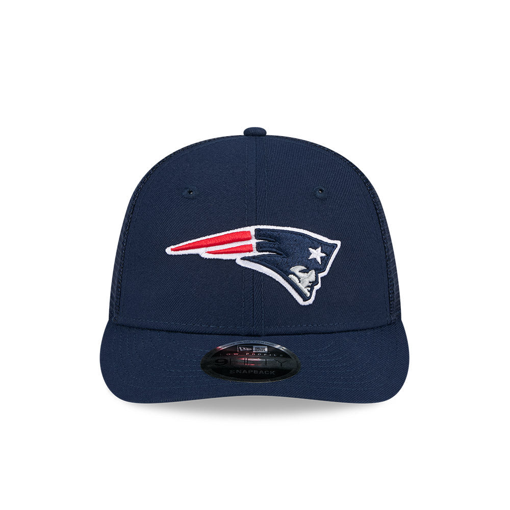 New Era New England Patriots Navy Low Profile Trucker 9FIFTY Hat for Men product image 2, provided for visual reference and
