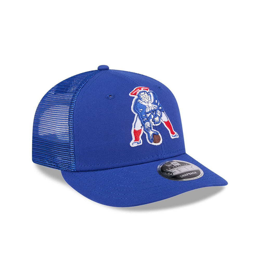 New Era New England Patriots Retro Royal Low Profile Trucker 9FIFTY Hat for Men product image 3, provided for visual