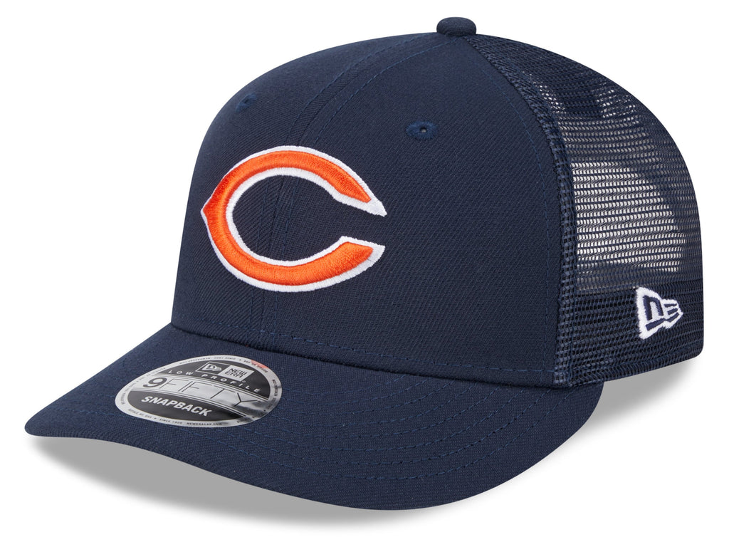 Chicago Bears New Era Navy Low Profile Trucker 9FIFTY Adjustable Hat for Men product image 1, provided for visual reference