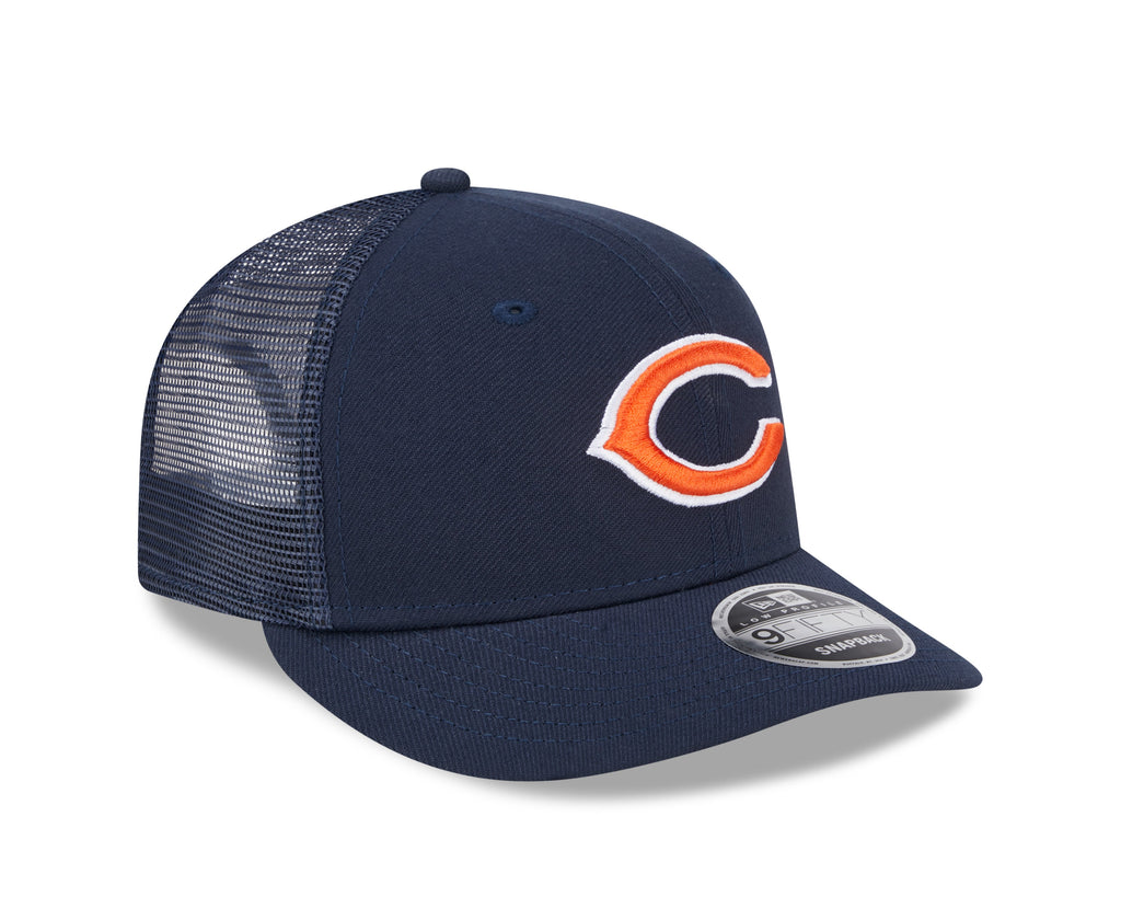 Chicago Bears New Era Navy Low Profile Trucker 9FIFTY Adjustable Hat for Men product image 3, provided for visual reference