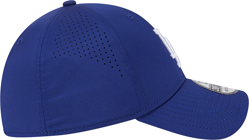 MLB Los Angeles Dodgers New Era Mid Perf 39THIRTY Flex Fit Hat - Royal product image 4, provided for visual reference and