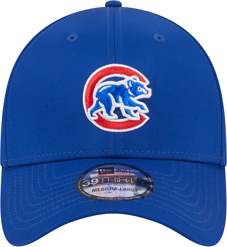 MLB Chicago Cubs New Era Mid Perf 39THIRTY Flex Fit Hat - Blue product image 2, provided for visual reference and product