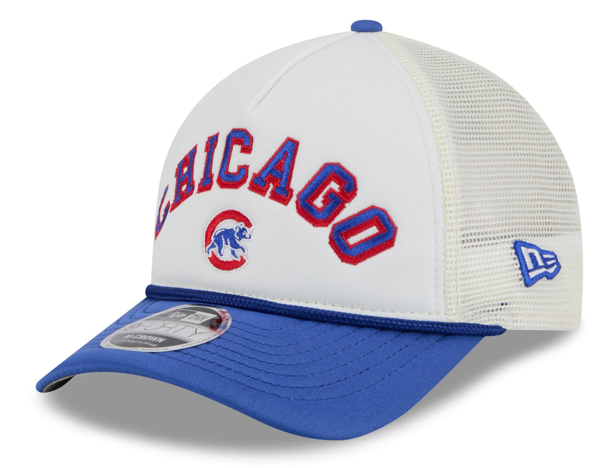 Chicago Cubs 2 Tone Chrome/Royal New Era 9FORTY M-Crown Trucker Adjustable Hat product image 1, provided for visual