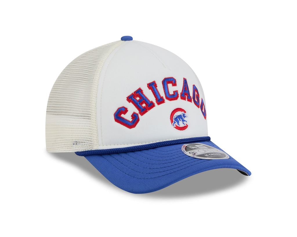 Chicago Cubs 2 Tone Chrome/Royal New Era 9FORTY M-Crown Trucker Adjustable Hat product image 3, provided for visual