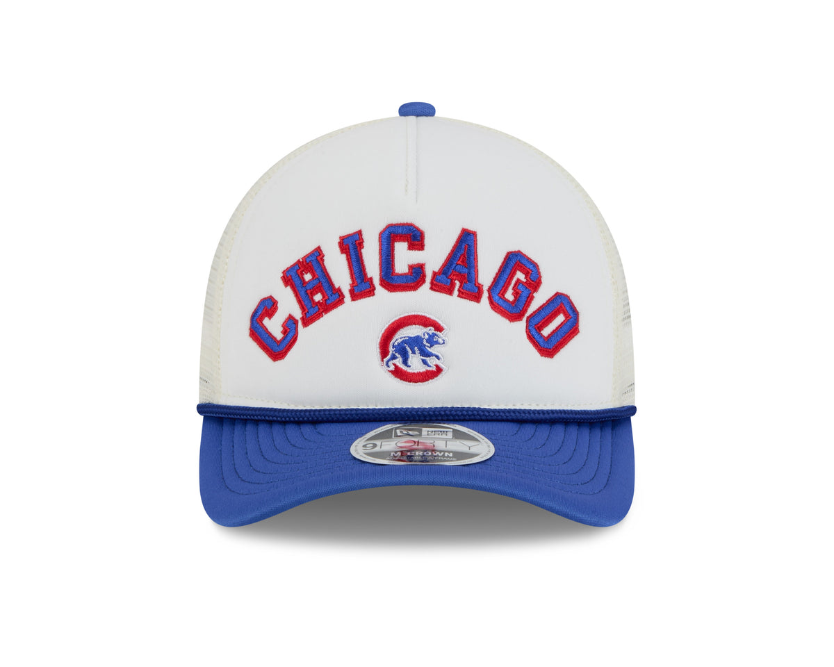 Chicago Cubs 2 Tone Chrome/Royal New Era 9FORTY M-Crown Trucker Adjustable Hat product image 2, provided for visual