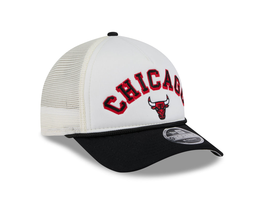 Chicago Bulls 2 Tone Chrome/Black New Era 9FORTY M-Crown Trucker Adjustable Hat product image 3, provided for visual