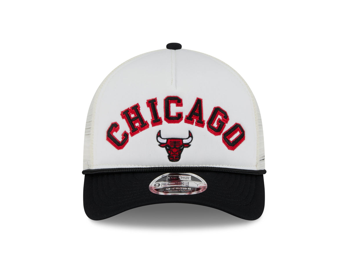 Chicago Bulls 2 Tone Chrome/Black New Era 9FORTY M-Crown Trucker Adjustable Hat product image 2, provided for visual